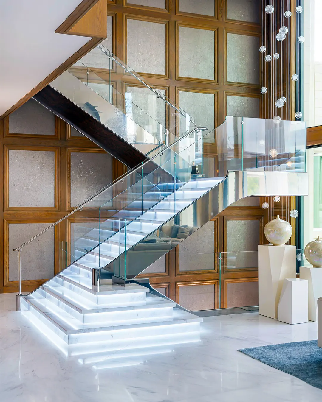 scala marmo con led marretti